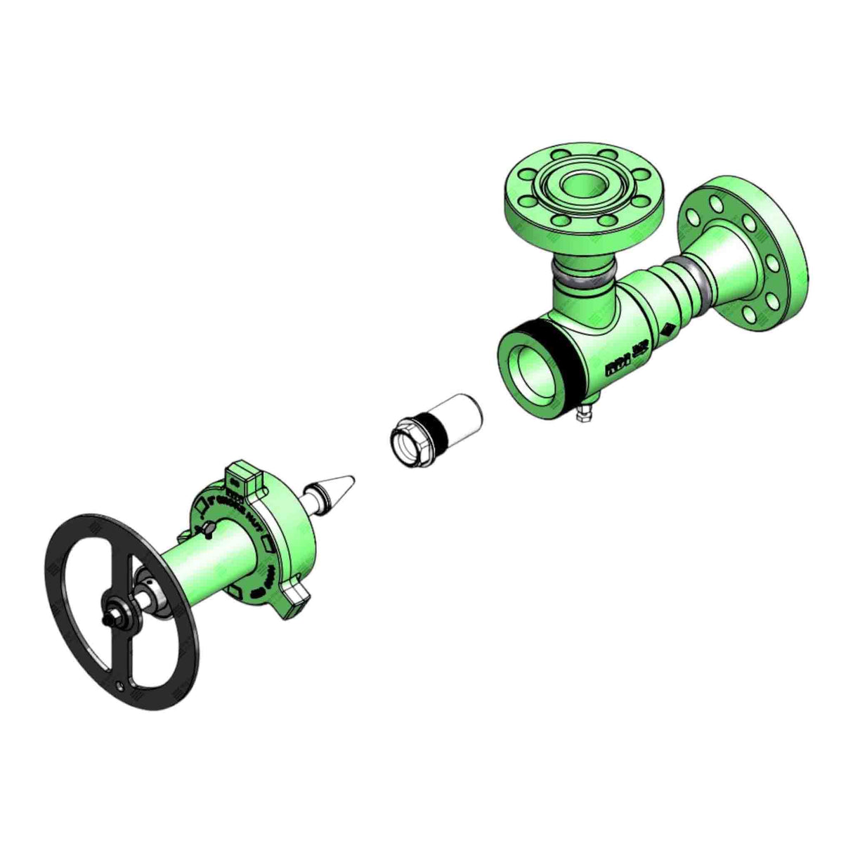 Adjustable Choke, Manual, H2, 3" 2500# RTJ, BW,3" Nom / 2" Max, 5000 psi, Sour Service