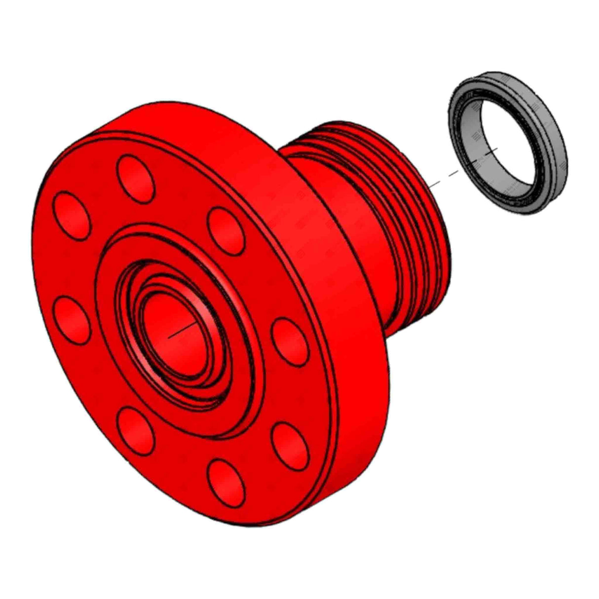 Flange Adapter, 1-13/16" 15M x 2" 1502 F, 15000 psi, STD Service