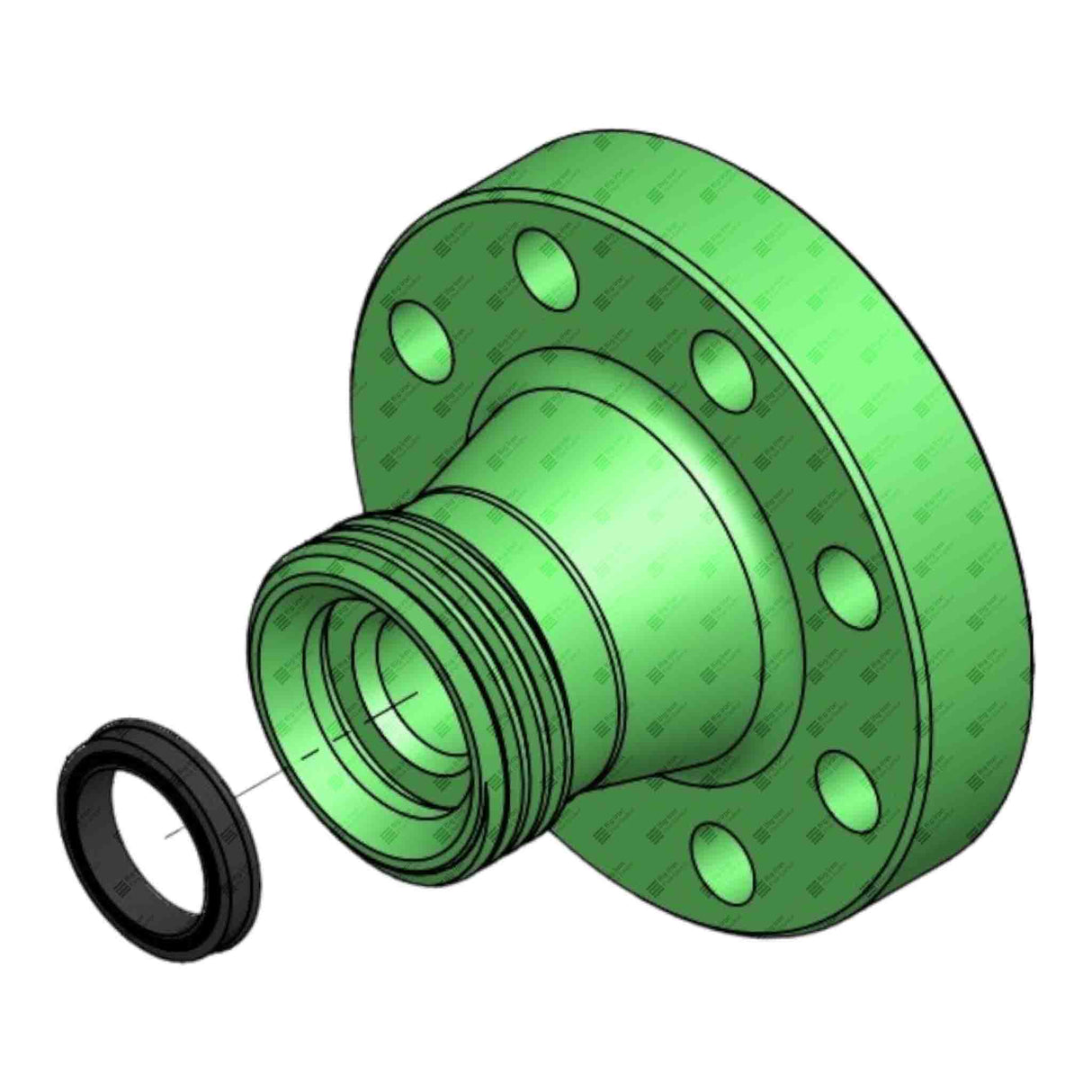 Flange Adapter 2-9/16" 10K X 2" Fig 1502 Female DET Integral 10,000 Psi Sour Service