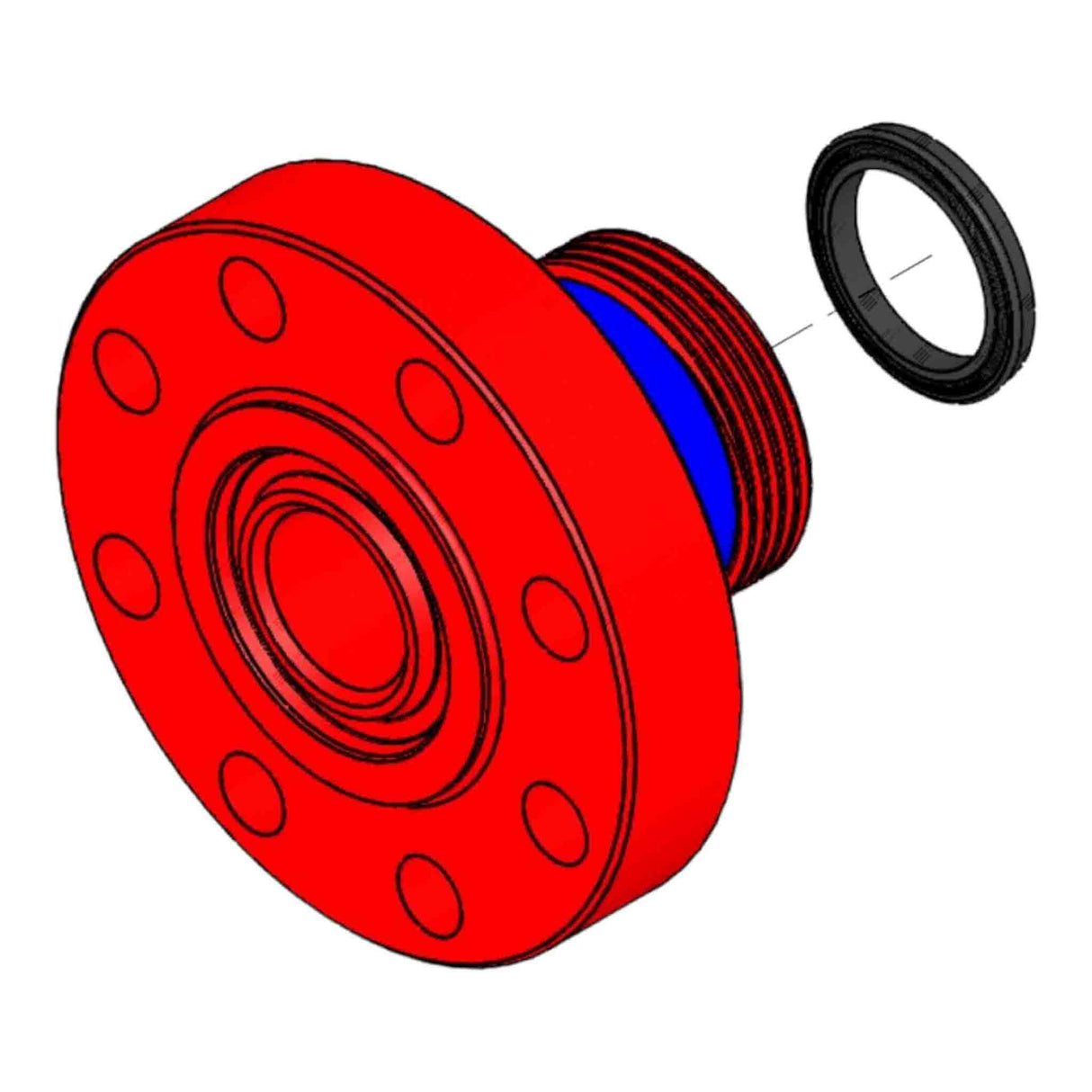 Flange Adapter, 3-1/16" 15M x 3" 1502 F, 15000 psi, STD Service